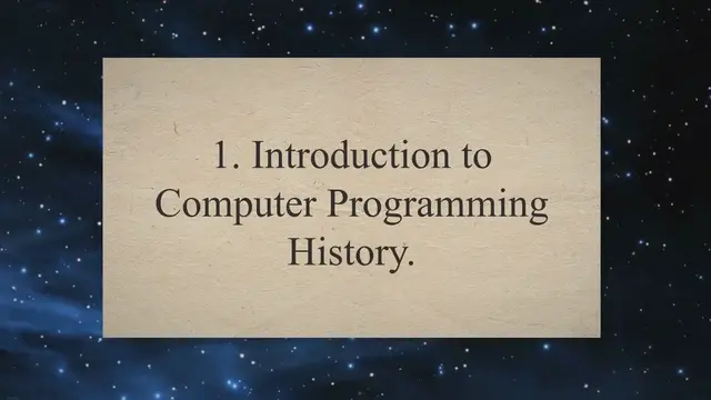 Video thumbnail for Exploring the Trailblazing Journey of Computer Programming: From Ada Lovelace to Modern Languages