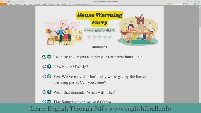 Video thumbnail for English Conversation Practice - House Warming Party