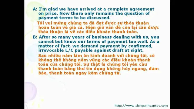 Video thumbnail for English for Trade, Finance, and Bank Unit 13 - Dialogue 002