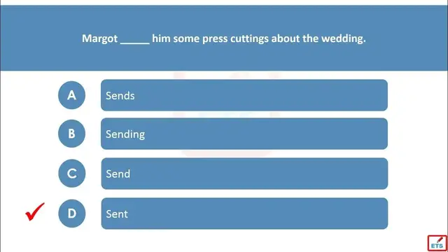 Video thumbnail for English Verb Tenses: Send, Sends, Sent, Sending Quiz