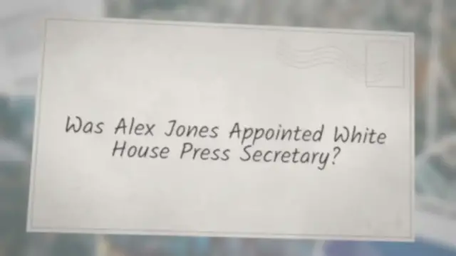 Video thumbnail for Was Alex Jones Appointed White House Press Secretary?