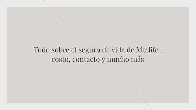 Video thumbnail for Todo sobre el seguro de vida de Metlife : costo, contacto y mucho más