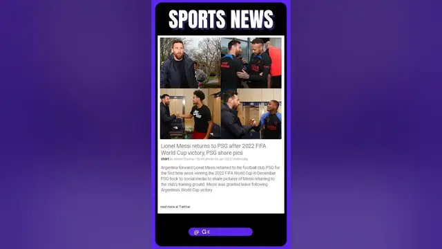 Video thumbnail for Lionel Messi's Triumphant Return to PSG After 2022 FIFA World Cup Victory - See the Pics! | #shorts