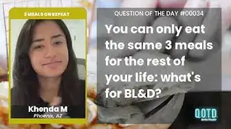 Video thumbnail for Khenda M would eat peanut butter on toast, Sinigang shrimp, and rice for BL&D. Tasty!