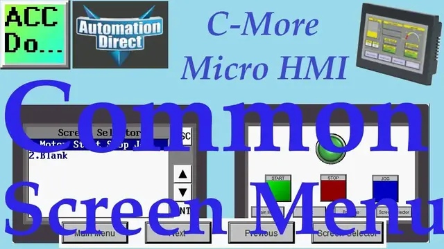Video thumbnail for C-More Micro HMI Common Screen Menu