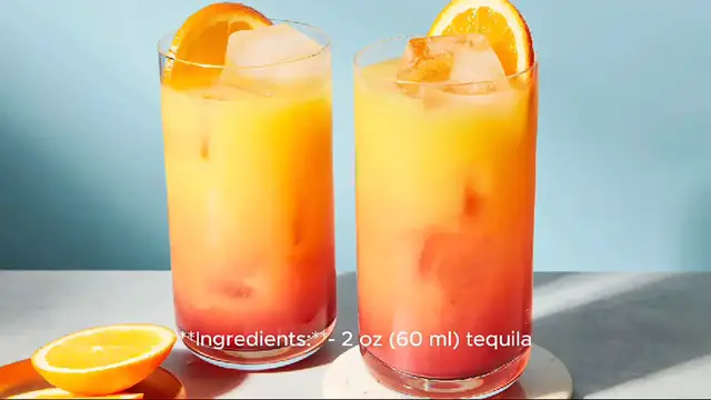 Video thumbnail for tequila sunrise recipe