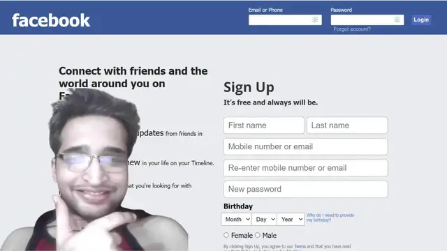 Video thumbnail for Build a Facebook Clone Register & Login Page UI in Browser Using HTML5 & CSS3
