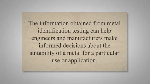 Video thumbnail for  Testing Metals for Identification