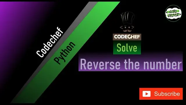 Video thumbnail for Reverse a number |  Codechef  |  Python