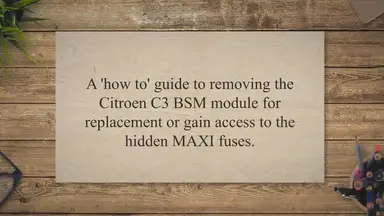 'Video thumbnail for Citroen C3 BSM removal guide'