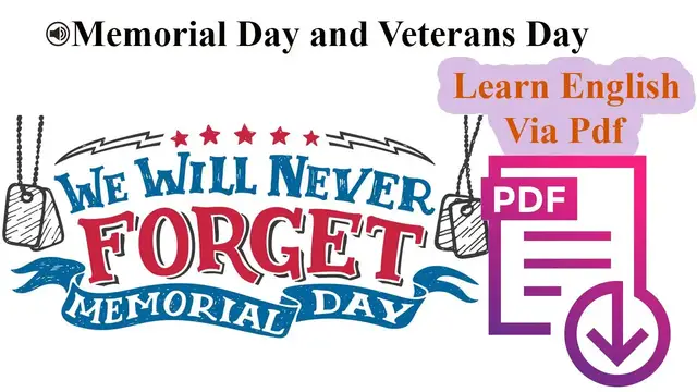 Video thumbnail for Learn English Via Listening | Memorial Day and Veterans Day