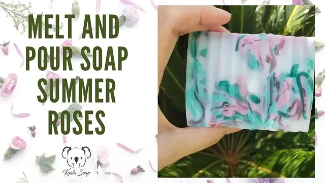 'Video thumbnail for Melt and Pour Soap Making Summer Roses Soap Recipes Tutorial for Beginners'