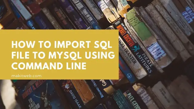 Video thumbnail for How to import SQL file to MySQL using Command Line