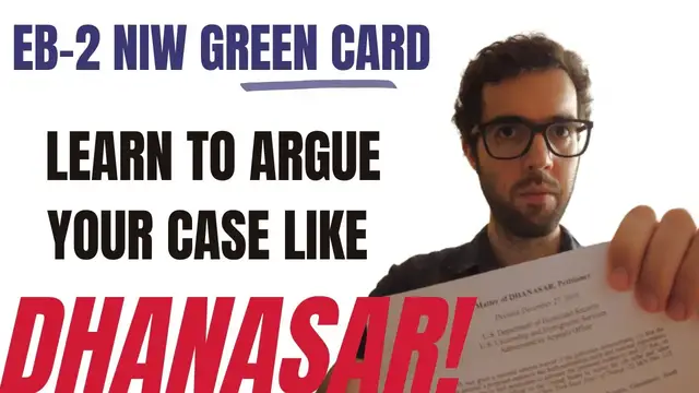 'Video thumbnail for 💪🏼 How Dr. Dhanasar argued his case for EB2 NIW'
