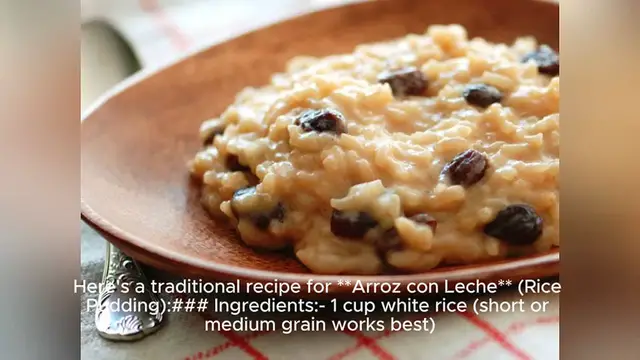 Video thumbnail for arroz con leche recipe