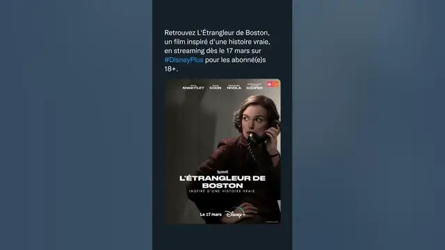 Video thumbnail for L'Étrangleur de Boston, un film inspiré d'une histoire vraie,  dès le 17 mars sur #DisneyPlus