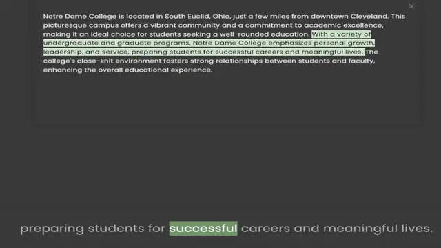 Video thumbnail for picturesque campus offers a vibrant community and a commitment to academic excellence, making it an ideal choice for students seeking a well-rounded education. With a variety of undergraduate and graduate programs, Notre Dame College emph