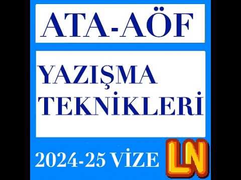 Video thumbnail for Ata Aöf Yazışma Teknikleri 2024-2025 Vize Soruları