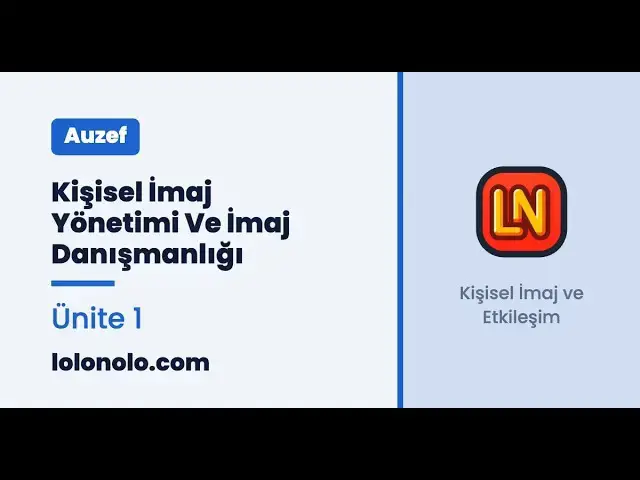 Video thumbnail for Kişisel İmaj Yönetimi ve İmaj Danışmanlığı Ünite 1 Deneme Sınavı