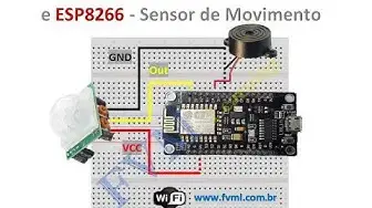 Video thumbnail for Alarme de Segurança com Sensor PIR e ESP8266 - Sensor de Movimento