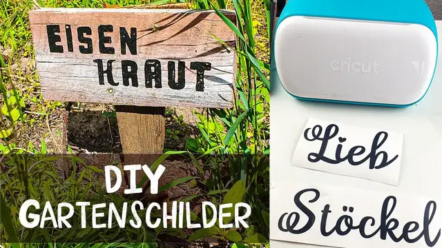 Video thumbnail for DIY Gartenschilder mit Cricut Joy Plotter selber machen - Für Anfänger / Plotten auf Holz