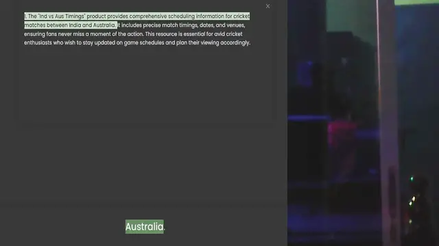 Video thumbnail for matches between India and Australia. It includes precise match timings, dates, and venues, ensuring fans never miss a moment of the action. This resource is essential for avid cricket enthusiasts who wish to stay updated on game schedule