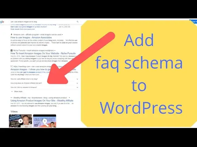 'Video thumbnail for Faq schema - How to add to WordPress with one click guide'