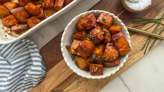 'Video thumbnail for 3-Ingredient Candied Yams Recipe'