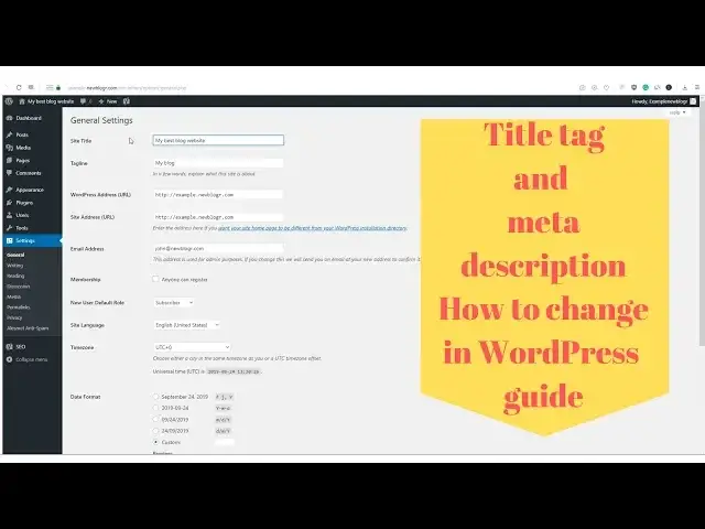Video thumbnail for Homepage title tag and meta description - How to change in WordPress tutorial