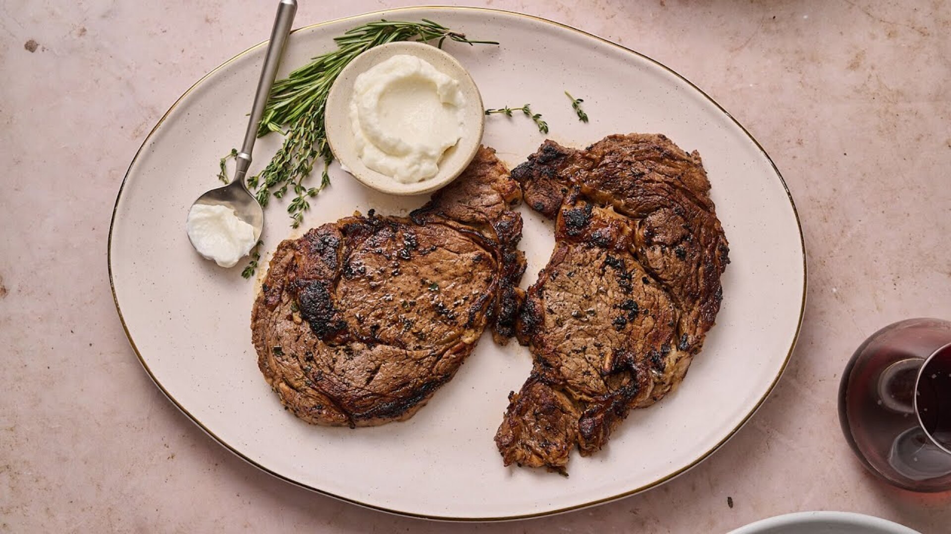 Video thumbnail for Sumac And Fresh Herb-Marinated Delmonico Steak Recipe