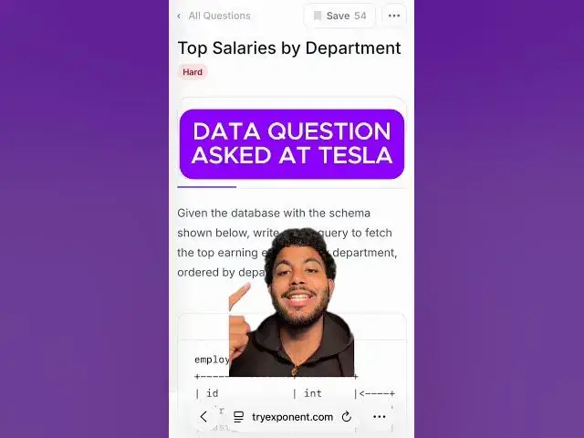 Video thumbnail for This Data question was asked at Tesla!