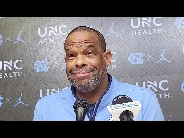 'Video thumbnail for #UNC coach Hubert Davis press conference ahead of Friday's game at No. 1 Kansas'