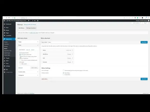 Video thumbnail for How do I create a drop-down menu on WordPress