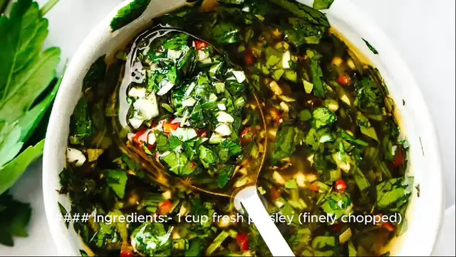 Video thumbnail for chimichurri recipe