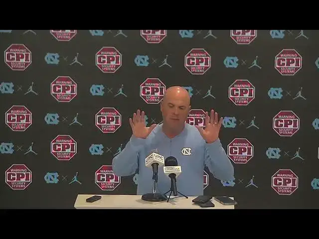 'Video thumbnail for #UNC offensive coordinator Chip Lindsey ahead of Saturday's game with Wake Forest.'