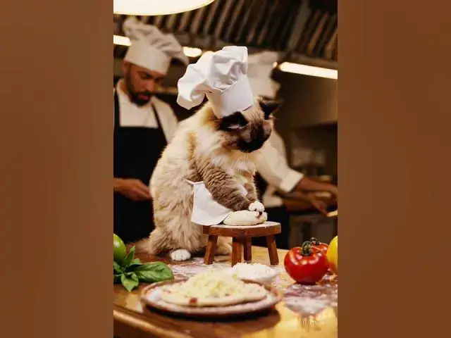 'Video thumbnail for this cat cooking something delicious #Short Shorts #Cat'