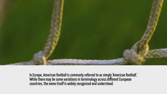 Video thumbnail for What Do They Call American Football In Europe