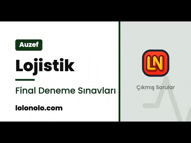 Video thumbnail for Lojistik Vize Deneme Sınavı