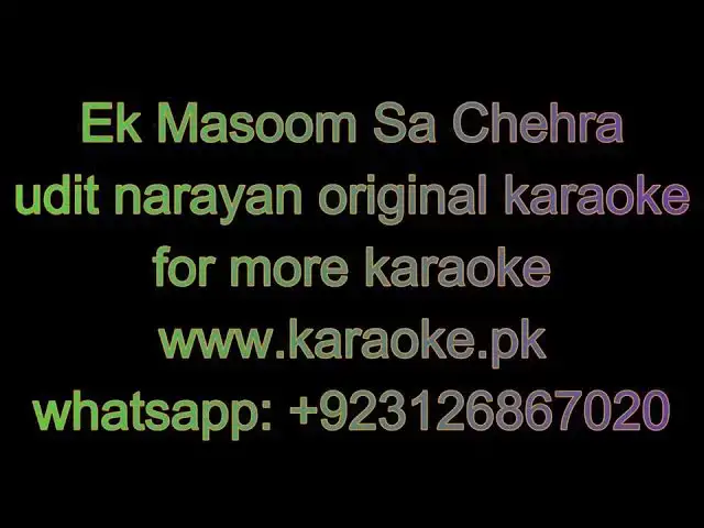 Video thumbnail for Ek Masoom Sa Chehra udit narayan original karaoke