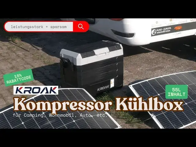 'Video thumbnail for Unabhängig kühlen: Die Kroak Kühlbox für deine Abenteuer - eiskalter Begleiter für den Camper & Auto'