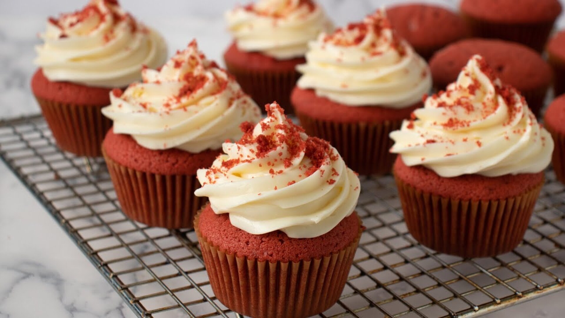 Video thumbnail for Perfect Red Velvet Cupcake Recipe