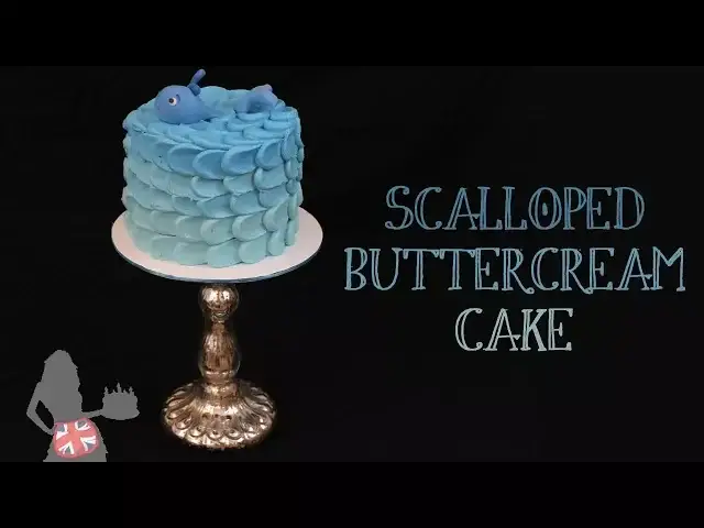 'Video thumbnail for How To Decorate A SCALLOPED BUTTERCREAM CAKE'
