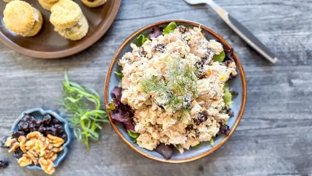 'Video thumbnail for Our Triple Anise Chicken Salad Recipe Puts Sad Desk Lunches To Shame'