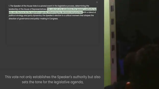 Video thumbnail for leadership of the House of Representatives. This vote not only establishes the Speaker's authority but also sets the tone for the legislative agenda, influencing key decisions and priorities. With a blend of political strategy and party d