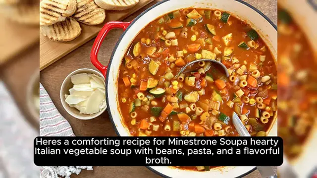 Video thumbnail for Loaded Vegetable Minestrone Soup