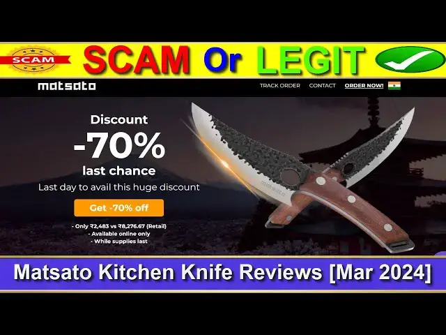 Video thumbnail for Matsato Kitchen Knife Reviews ⚠️(( BEWARE IN 2024! ))⚠️Is Matsato Knives SCAM or LEGIT ?⚠️😲