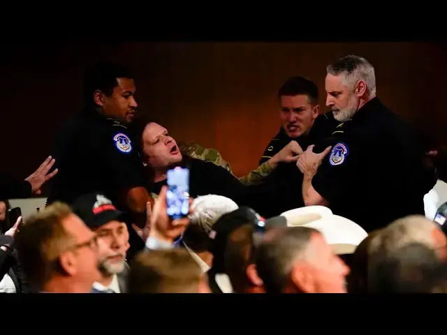 Video thumbnail for Hegseth Confirmation Goes Off The Rails - Security Rushes In