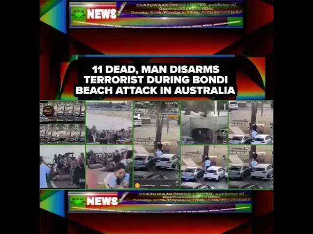 Video thumbnail for 11 Dead, Man Disarms Terrorist During Bondi Beach Attack In Australia