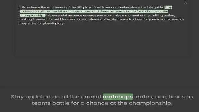 Video thumbnail for updated on all the crucial matchups, dates, and times as teams battle for a chance at the championship. This essential resource ensures you won't miss a moment of the thrilling action, making it perfect for avid fans and casual viewers al