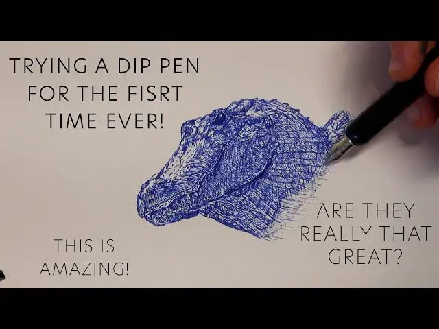 Video thumbnail for Trying a DIP PEN for the FIRST TIME EVER!